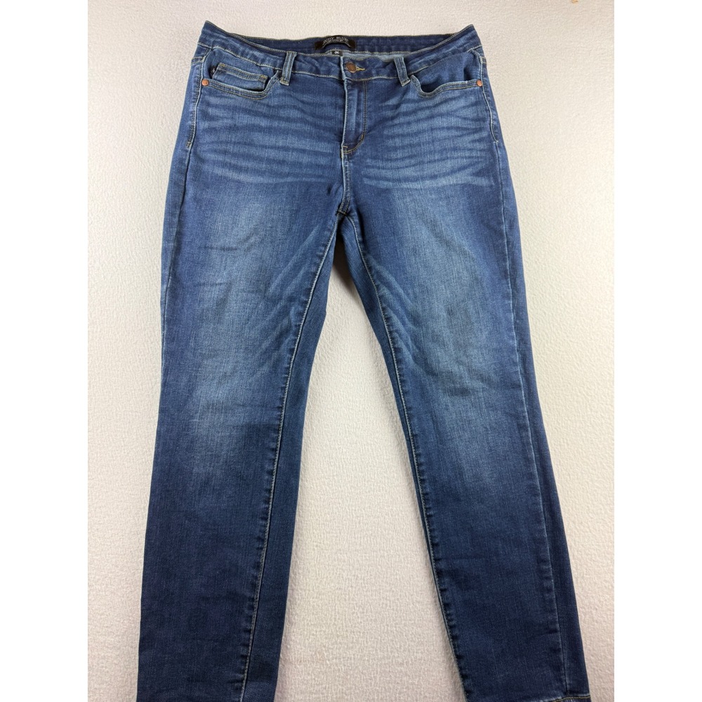 Judy Blue Womens Dark Wash Skinny Jeans Mid Rise Stretch Denim JB82102 Size 32